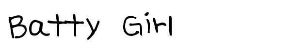 Batty Girl font preview